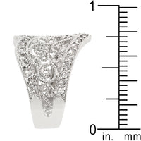 Thumbnail for Cubic Zirconia Filigree Hearts Ring