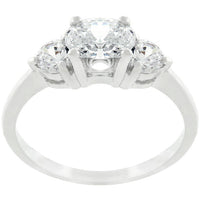 Thumbnail for Oval Serenade Triplet Ring in Silvertone Finish