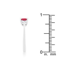 Thumbnail for Miranna 1.2ct Fuchsia CZ Rhodium Classic Oval Ring
