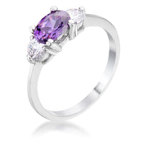 Thumbnail for Oval Sonnet Cubic Zirconia Ring