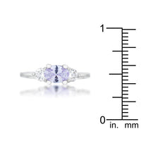 Thumbnail for Miranna 1.2ct Lavender CZ Rhodium Classic Oval Ring