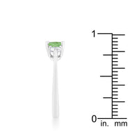 Thumbnail for Miranna 1.2ct Peridot CZ Rhodium Classic Oval Ring