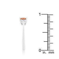 Thumbnail for Miranna 1.2ct Champagne CZ Rhodium Classic Oval Ring
