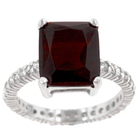 Thumbnail for Radiant Cut Ruby Engagement Ring