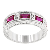 Thumbnail for Ruby Red Bezel Eternity Band