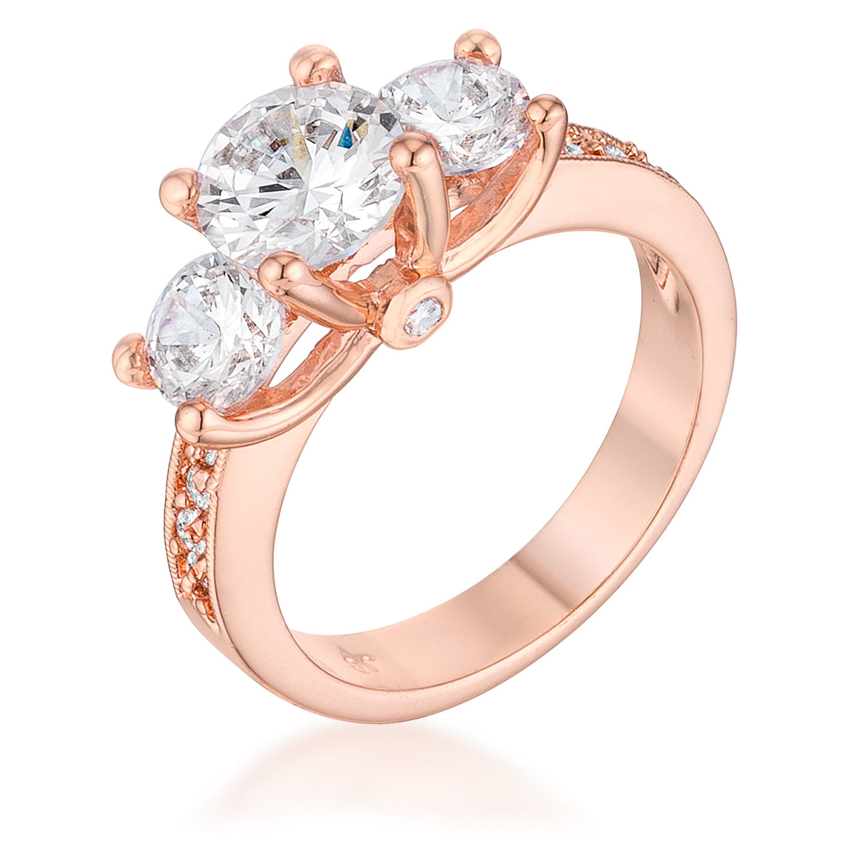 🎁 Infinite Siena Three Stone CZ Engagement Ring (100% off)