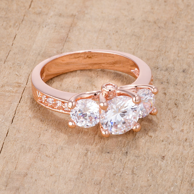 Infinite Siena Three Stone CZ Engagement Ring