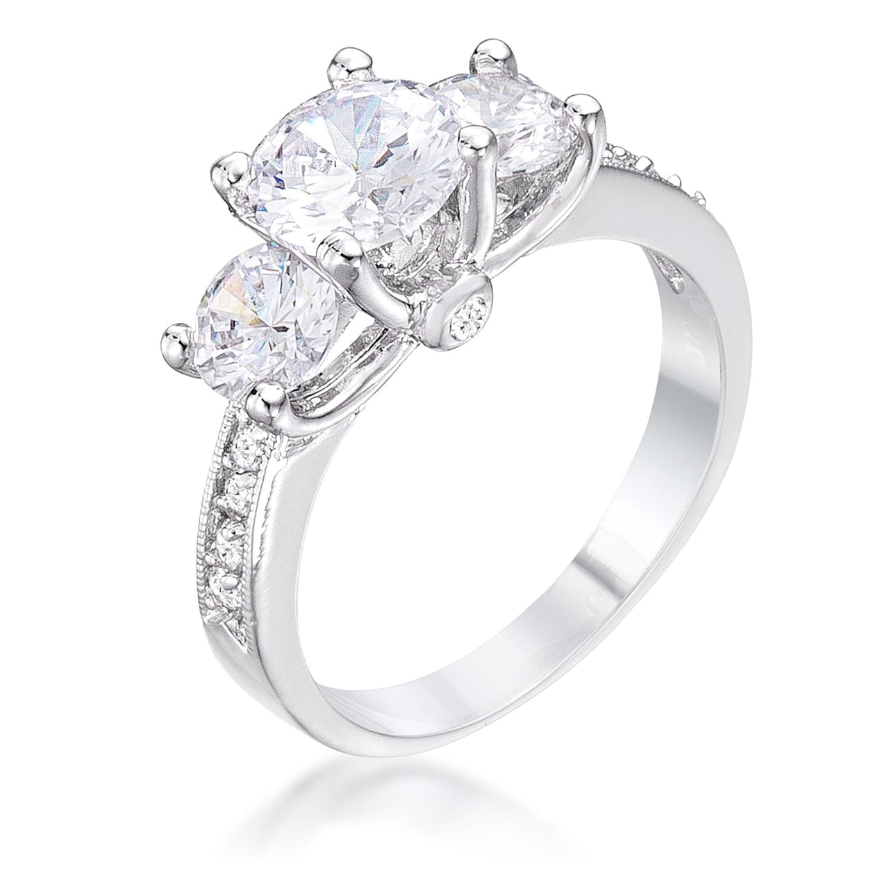 The Mantova-3 Piece CZ Engagement Ring