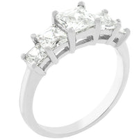 Thumbnail for 5-Stone Anniversary Ring in Rhodium Plated