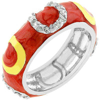 Thumbnail for Double Pink Enamel Horseshoe Ring