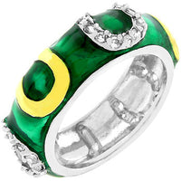 Thumbnail for Green Enamel Horseshoe Ring