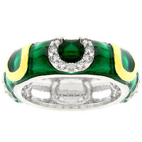 Thumbnail for Green Enamel Horseshoe Ring