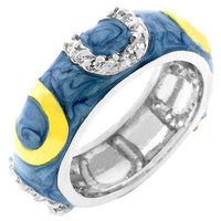 Thumbnail for Blue Enamel Horseshoe Ring