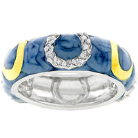 Thumbnail for Blue Enamel Horseshoe Ring