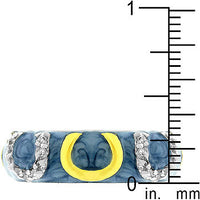 Thumbnail for Blue Enamel Horseshoe Ring