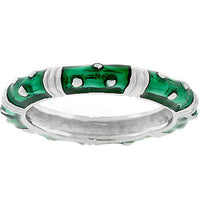 Thumbnail for Marbled Dark Green Enamel Stacker Ring