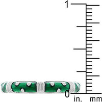 Thumbnail for Marbled Dark Green Enamel Stacker Ring