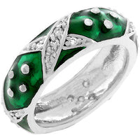 Thumbnail for Marbled Forest Green Enamel Ring