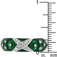 Thumbnail for Marbled Forest Green Enamel Ring