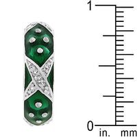 Thumbnail for Marbled Forest Green Enamel Ring