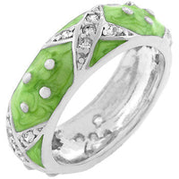Thumbnail for Marbled Apple Green Enamel Ring