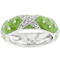 Thumbnail for Marbled Apple Green Enamel Ring