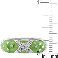 Thumbnail for Marbled Apple Green Enamel Ring