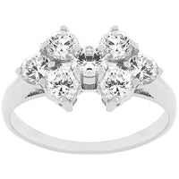 Thumbnail for Round Cubic Zirconia Cluster Ring
