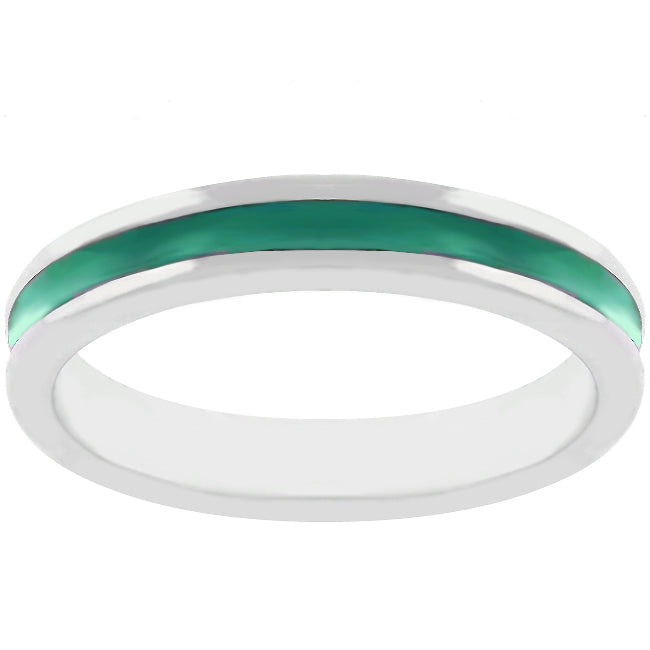Green Enamel Eternity Ring