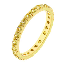 Thumbnail for Yellow Cubic Zirconia Eternity Ring