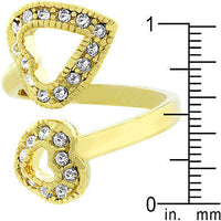 Thumbnail for Dual Pave Hearts Ring