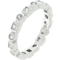 Thumbnail for Rhodium Plated Eternity Stackable Band