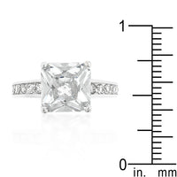 Thumbnail for Classic Princess Cut Raised Pave Engagement Ring