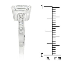 Thumbnail for Classic Princess Cut Raised Pave Engagement Ring