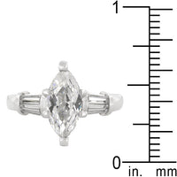 Thumbnail for Rhodium Plated Marquise Centerpiece Ring