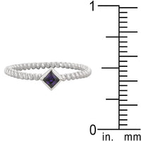 Thumbnail for Twisted Petite Amethyst Solitaire Ring