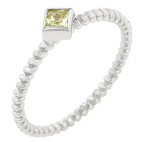 Thumbnail for Twisted Petite Peridot Solitaire Ring