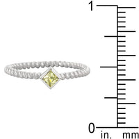 Thumbnail for Twisted Petite Peridot Solitaire Ring
