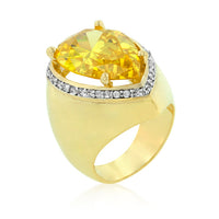 Thumbnail for Yellow Pear Cubic Zirconia Cocktail Ring