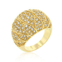 Thumbnail for Goldeneye Clear Cubic Zirconia Cocktail Ring