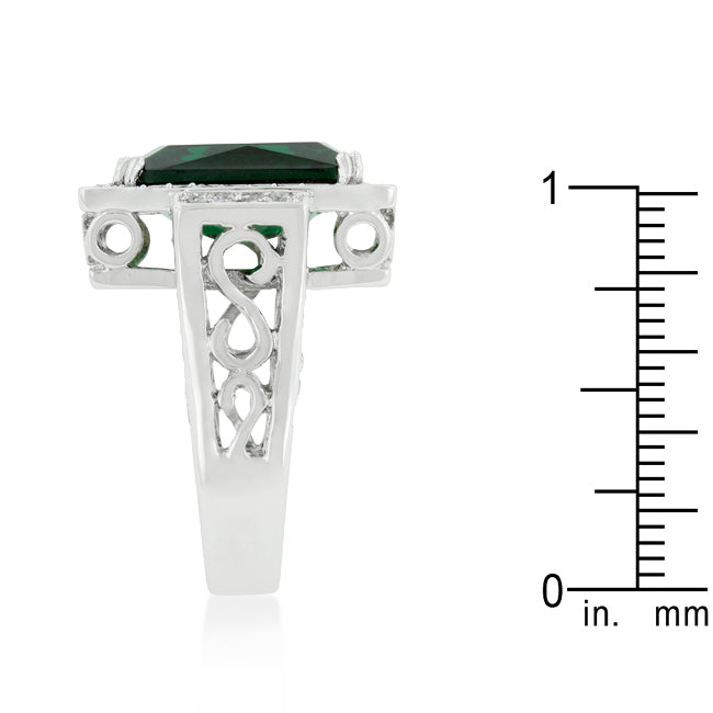 Emerald Green Classic Cocktail Ring