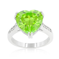 Thumbnail for Apple Green Heart Ring