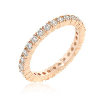 Thumbnail for Rose Gold Finish Cubic Zirconia Eternity Band