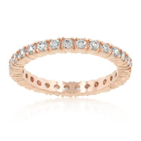 Thumbnail for Rose Gold Finish Cubic Zirconia Eternity Band