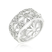 Thumbnail for Crystal Floral Filigree Band
