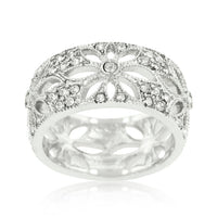 Thumbnail for Crystal Floral Filigree Band