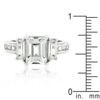 Thumbnail for Emerald Cut Triplet Engagement Ring