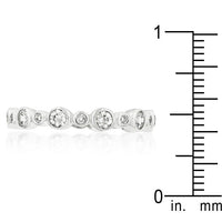 Thumbnail for Alternating Bezel Linked Cubic Zirconia Eternity Band
