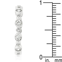 Thumbnail for Alternating Bezel Linked Cubic Zirconia Eternity Band