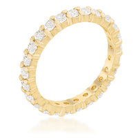 Thumbnail for Goldtone Cubic Zirconia Eternity Band